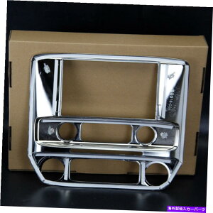 �N���[���J�o�[ 1x�Z���g�����R���\�[���i�r�Q�[�V�����p�l���V�{���[�V���o���[�hGMC 14-18�p�̃g�����V���o�[ 1X Central Console Navigation Panel Trim Silver For Chevy Silverado GMC 14-18