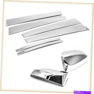 N[Jo[ 15-17g^Jp̃XeX|̒̃|Xg+NABShA~[Jo[ Stainless Steel Pillar Posts+Chrome ABS Door Mirror Cover For 15-17 Toyota Camry