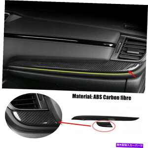 �N���[���J�o�[ �z���_CR-V 2017-2021 2PCS�J�[�{���t�@�C�o�[�R���\�[���_�b�V���{�[�h�X�g���b�v�g�����J�o�[�p For Honda CR-V 2017-2021 2Pcs Carbon Fiber Console Dashboard Strip Trim Cover�y���s�A���i�z