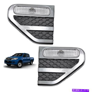 N[Jo[ tBbgTChCWP[^[vg^nCbNXr[SSR5 2005-2013̂߂̃NubN Fitt Side Indicator Lamp Chrome Black For Toyota Hilux Vigo SR5 2005 - 2013