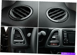 N[Jo[ z_x[HRV̂߂5 PC 2014-2020J[{t@Co[GAAEgbgxggJo[ 5 Pcs For Honda Vezel HRV 2014-2020 Carbon Fiber Air Outlet Vent Trim Cover
