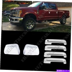 �N���[���J�o�[ 17-18�̂��߂�19�t�H�[�hF250 F350�g�b�v�g�[�C���O�~���[+4�n���h���t���n���h��w/o�X�}�[�gK�N�����J�o�[ For 17-18 19 FORD F250 F350 Top TOWING Mirror +4 Handle W/O Smart K Chrome Cover�y���s�A