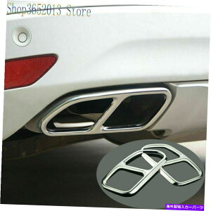 N[Jo[ {{XC602x 2014-2017NAe[`bvpCvrC}t[Jo[g 2X For volvo XC60 2014-2017 Chrome Rear Tail Tip Pipe Exhaust Muffler Cover Trim