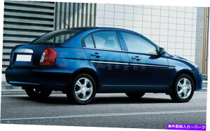 N[Jo[ ANZĝ߂2005-2011XeXX`[NEBhEt[gJo[4 PCS For Accent Era 2005-2011 Stainless Steel CHROME Windows Frame Trim Cover 4 Pcs