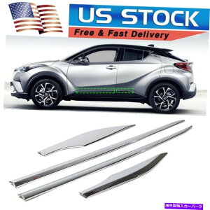 N[Jo[ g^̃hATChJo[g2017 2018 2019 2020 2021GNXeAN Door Side Cover Trim For Toyota C-HR 2017 2018 2019 2020 2021 Exterior Chrome
