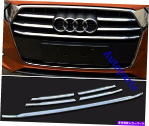 N[Jo[ 5PCSNtgOOxgXgbvJo[AEfBQ3 2016 2017̂߂̃g 5pcs Chrome Front Grille Grill vent Strip cover Trim For Audi Q3 2016 2017