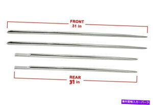 �N���[���J�o�[ ���j�o�[�T���N�����������T�C�h�h�A�{�f�B���[���f�B���O1/2 �t�����g31/���A31  UNIVERSAL CHROME STREAMLINE SIDE DOOR BODY MOLDING 1/2 FRONT 31/ REAR 31�y���s�A���i�z