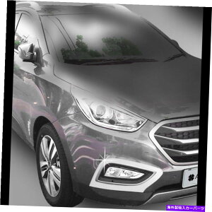 �N���[���J�o�[ �q�����_�C�̐V�����c�[�\��Ix35 2014?2015�̃N�����t�H�O�����v�K�[�j�b�V���J�o�[���[���f�B���O Chrome Fog Lamp Garnish cover molding for Hyundai New Tucson IX35 2014~2015