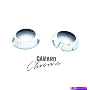 �N���[���J�o�[ �J�}���N����AC/�q�[�^�[�R���g���[���m�u�����O�J�o�[2010-2014�V�{���[�J�}�� CAMARO CHROME AC/HEATER CONTROL KNOB RING COVERS FOR 2010-2014 CHEVROLET CAMARO