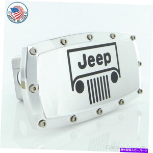 N[Jo[ W[vOSrbggEqb`Jo[iNj Jeep Grill Logo Billet Tow Hitch Cover (Chrome)