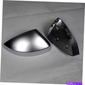 �N���[���J�o�[ �A�E�f�BA3 S3 RS3 8V�̃N�����}�b�g�V���o�[�~���[�J�o�[�T�C�h���[���A�V�X�g�Ȃ� chromed matte silver mirror cover for Audi A3 S3 RS3 8V without side lane assist�y���s�A���i�z