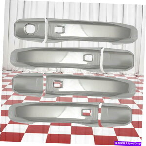 �N���[���J�o�[ 2019-20�V�G��1500�V�������f���̃X�}�[�g�L�[�t��4�̃N�����h�A�n���h���̃Z�b�g�J�o�[ Set of 4 Chrome Door Handle Covers w/Smart Key for 2019-20 Sierra 1500 New Model