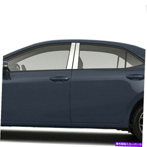 N[Jo[ 2014N2017Ñg^J[4s[X̃Ns[|XgJo[ Chrome Pillar Post Covers for 2014-2017 Toyota Corolla 4 Pieces