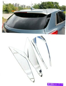 N[Jo[ tBbg2017-21LfbNXT5NAX|C[EBOTChxxJo[g fit 2017-21 Cadillac XT5 Chrome Rear Spoiler Wing Side Beveled Window Cover Trim