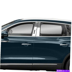 �N���[���J�o�[ 2019-2020�����J�[���m�[�`���X4PC�̃L�[�p�b�h�J�b�g�A�E�g�t���X�e�����X�s���[�|�X�g�J�o�[ Stainless Pillar Post Covers w/Keypad Cutout for 2019-2020 Lincoln Nautilus 4pc�y���s�A���i�z