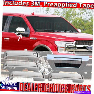 �N���[���J�o�[ 2015-2017 FORD F150 CREW CHROME DOOR HANDRES�J�o�[NOSMT+�~���[+�e�[���Q�[�gNO KH 2015-2017 FORD F150 CREW Chrome Door Handle Covers NoSmt+Mirrors+Tailgate No KH