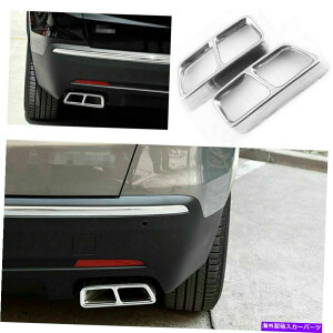 N[Jo[ 2PCSX`[J[Ae[GL][Xg}t[Jo[Jo[LfbNXT5 2016-2019 2PCS Steel Car Rear Tail Exhaust Muffler Cover Trim For Cadillac XT5 2016-2019