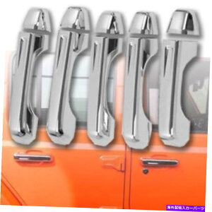 N[Jo[ OXNVo[hAe[Q[gnhveN^[Jo[18-20O[ɃtBbg Gloss Chrome Silver Door Tailgate Handle Protector Covers Fits 18-20 Wrangler