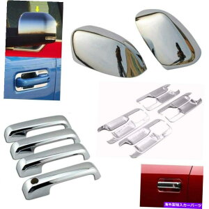 �N���[���J�o�[ 2017-2022 Ford F250 F350 Chrome Mirror�J�o�[ + 4�h�A�n���h�� +�{�E���v���[�g For 2017-2022 Ford F250 F350 Chrome Mirror Covers + 4 Door Handle + Bowl Plate�y���s�A���i�z