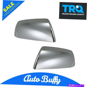 N[Jo[ g^ZRCAchgbNɃZbgꂽTRQNTChr[~[Lbv TRQ Chrome Side View Mirror Caps Covers Set for Toyota Sequoia Tundra Truck