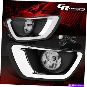 N[Jo[ yANAYtHOCgw/Ngx[Jo[+15-19Rh̃XCb` PAIR CLEAR LENS FOG LIGHT W/CHROME TRIM BEZEL COVER+SWITCH FOR 15-19 COLORADO
