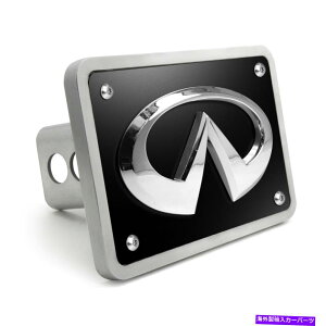 N[Jo[ 3DN^SubNrbgA~jE2C`qb`Jo[CtBjeB 3D Chrome Metal Logo Black Billet Aluminum 2 inch Tow Hitch Cover for INFINITI