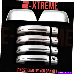 N[Jo[ 19-20̃g^chZRCANgbv~[Jo[+hAnhthAnh For 19-20 Toyota TUNDRA & SEQUOIA Chrome Top Mirror Cover+Door Handle W/O SMART