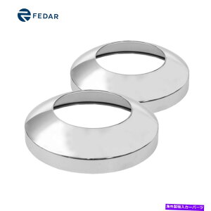 �N���[���J�o�[ �N�����Ԏ�8�C���`�́A���A2PC�̃I�[�v���g�b�v�X�^�C�����J�o�[���Ă��܂� Chrome Axle 8 Inch Covers Open Top Style for Rear 2PCS�y���s�A���i�z