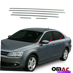 N[Jo[ NEBhETCJo[6 PCSXeXX`[tBbgVWWFb^Z_2011-2018 Chrome Window Sill Cover 6 Pcs Stainless Steel Fits VW Jetta Sedan 2011-2018