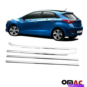 �N���[���J�o�[ �q�����_�C�G�����g��GT 2013-2017 4 PCS 5 DR�p�̃N�����E�B���h�E�V���I�[�o�[���C�J�o�[�Z�b�g Chrome Window Sill Overlay Cover Set For Hyundai Elantra GT 2013-2017 4 Pcs 5 Dr