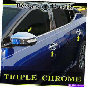 N[Jo[ 2016-2018̓YőNhAnhJo[{E+~[I[o[Cg For 2016-2018 NISSAN MAXIMA Chrome Door Handle COVERS Bowl+Mirror Overlay Trim