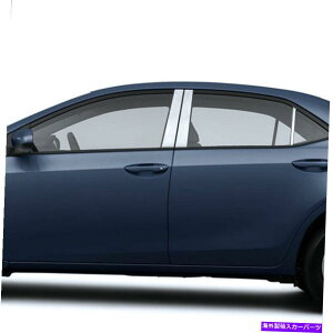 クロームカバー 2014-2015トヨタカローラの6PCステンレス鋼の柱ポストカバー 6pc Stainless Steel Pillar Post Covers for 2014-2015 Toyota Corolla