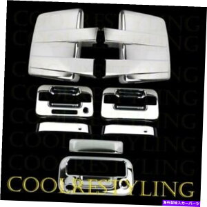 �N���[���J�o�[ 09-14 FORD F150 CHROME COVER MIRROR TOWING +2�h�A�n���h��w/key +tailgate w/cam 09-14 FORD F150 Chrome Cover Mirror Towing+2 Doors Handle W/Key +Tailgate W/CAM�y���s�A���i�z