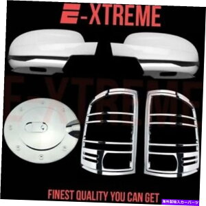 N[Jo[ GMC 07-13VGt~[+e[Cgg+K\^NNJo[ FOR GMC 07-13 SIERRA FULL MIRROR+TAIL LIGHT TRIM+GAS TANK CHROME COVERS
