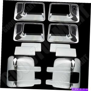 �N���[���J�o�[ Ford F-2550 F350 SD 2008-2016�p�̐M���h�A�n���h���t���̃Z�b�g�~���[���J�o�[ Chrome Covers Set Mirrors W/Signal Door Handles for FORD F-250 F350 SD 2008-2016�y���s�A���i�z