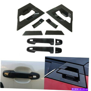 N[Jo[ 2016-2021 TOYOTA C-HR CHRubNJ[{t@Co[vgbN4hAnhJo[ For 2016-2021 Toyota C-HR CHR Black Carbon Fiber Print Look 4 Door Handle Covers