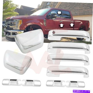 N[Jo[ 2017-19tH[hF250 F350~[+4nhtnh+obNv[gAAL ChromeJo[ AAL Chrome Cover For 2017-19 FORD F250 F350 Mirror+4 Handle W/O smart+Back Plate