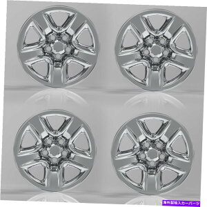 N[Jo[ 4 PCS 5X|[N17C`zC[NXLnuLbvJo[2006-2012g^RAV4 4 PCS 5-spoke 17h Wheel Chrome Skin Hub cap Covers For 2006-2012 Toyota RAV4