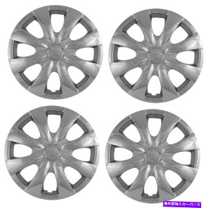 N[Jo[ 15 'vbVINzC[Jo[2009-2013g^J[x[X/lẽnuLbv 15' Push-on Chrome Wheel Cover Hubcaps for 2009-2013 Toyota Corolla Base/LE