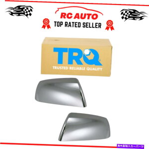 N[Jo[ g^ZRCAchgbNɃZbgꂽTRQNTChr[~[Lbv TRQ Chrome Side View Mirror Caps Covers Set for Toyota Sequoia Tundra Truck