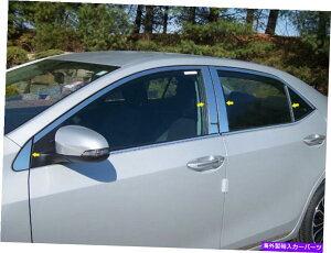 N[Jo[ XeXN̒̓e8PCSg^J[14-19̃Jo[Jo[ Stainless Chrome Pillar Posts 8PCS QAA Pillar Covers FOR Toyota Corolla 14-19