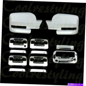 �N���[���J�o�[ FORD F150 2009-2014 Chrome Mirror 4�h�A�n���h���e�[���Q�[�g�J���J�o�[ Fit Ford F150 2009-2014 Chrome Mirror 4 Door Handle Tailgate Cam Covers�y���s�A���i�z