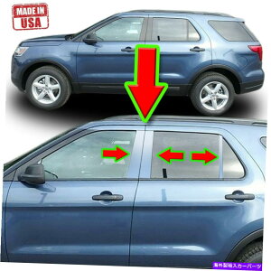 N[Jo[ Ford Explorer 11-19pChrome Pillar Trimi+L[XɓK܂j6pcZbghA Chrome Pillar Trim for Ford Explorer 11-19 (+also fits keyless) 6pc Set Door