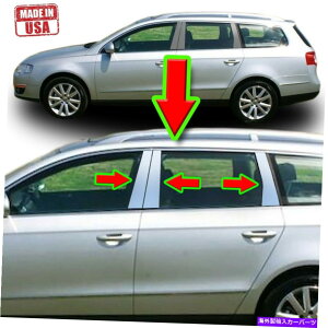 N[Jo[ tHNX[QpT[g̃Ngi5drj06-10 6pcZbghA|Xg Chrome Pillar Trim for Volkswagen Passat (5dr) 06-10 6pc Set Door Post