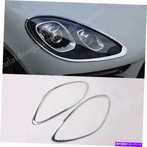 N[Jo[ |VF}J2015-2018tgwbhCgvveN^[TEhJo[g For Porsche Macan 2015-2018 Front Head Light Lamp Protector Surrounds Cover trim