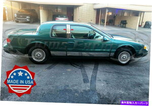 N[Jo[ 1986-1995}[L[N[K[4PCNs[|XgXeXX`[ghAJo[ 1986-1995 Mercury Cougar 4Pc Chrome Pillar Post Stainless Steel Trim Door Cover