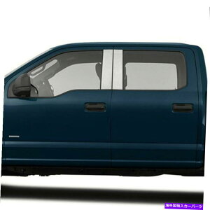 N[Jo[ 2015-2019 Ford F-150 Crew Cab [XeX|] 4p̒̃|XgJo[ Pillar Post Covers for 2015-2019 Ford F-150 Crew Cab [Stainless Steel] 4p