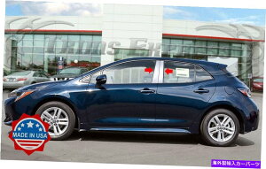 N[Jo[ tBbgF2019-2022g^J[nb`obN5DR 4PCNs[|XggJo[ fit:2019-2022 Toyota Corolla Hatchback 5Dr 4Pc Chrome Pillar Post Trim Cover