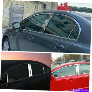 N[Jo[ z_VrbN̂߂2006N88WindowsXgbvV[fBOJo[gX`[N For Honda Civic 8th 2006-2011 Windows Strip Sill Molding Cover Trim Steel Chrome
