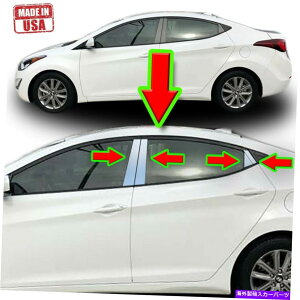 N[Jo[ q_C̃ANZĝ߂̃Ng12-19 18pcZbghAJo[~[|Xg Chrome Pillar Trim for Hyundai Accent 12-19 18pc Set Door Cover Mirrored Post